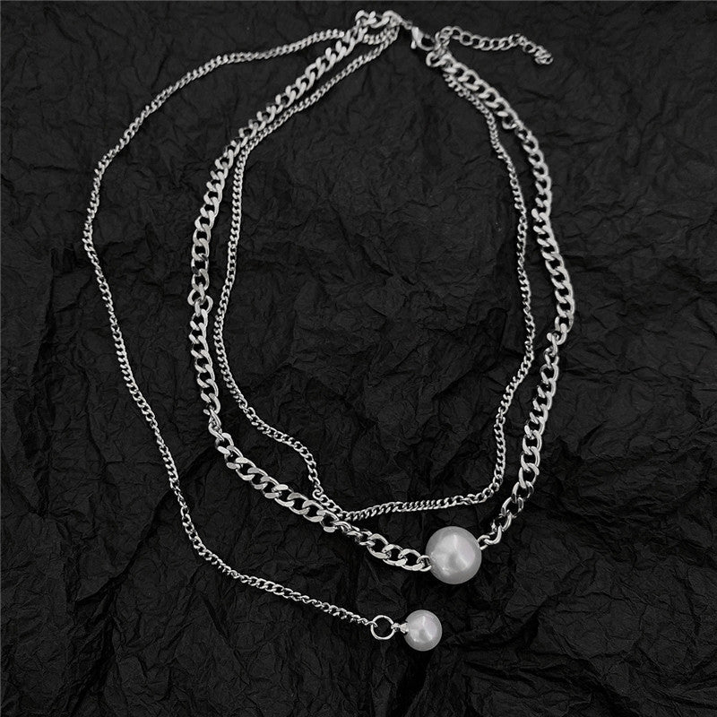 Titanium Steel Niche Design Simple Personality Clavicle Chain