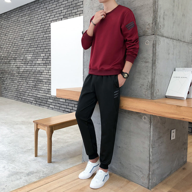 Casual Sports Suit Spring And Autumn Plus Size Long-sleeved Sweater Two-piece Suit