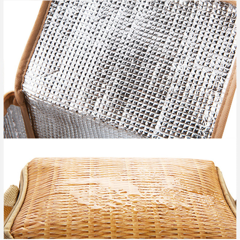 Rattan lunch bag