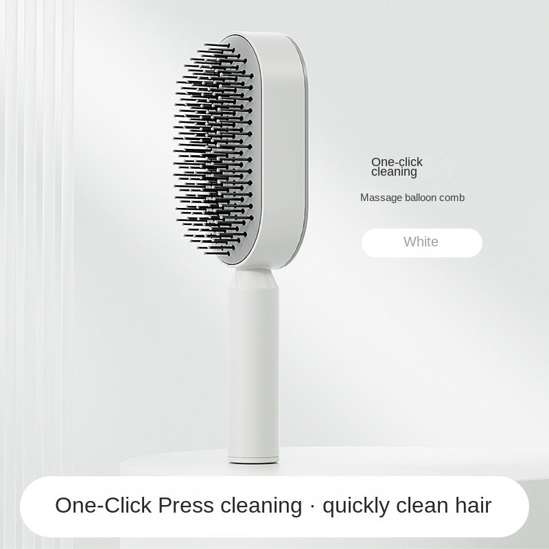 Self-Cleaning Hair Brush Self Cleaning Hair Brush For Women Massage Scalp Promote Blood Circulation Anti Hair Loss