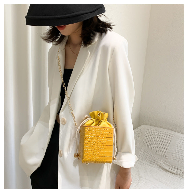 All-match pattern chain crossbody bag