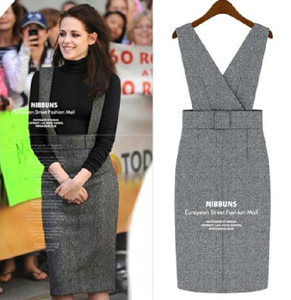 ZARA COLLECTION New Korean Slim Women Spring Sleeveless Woolen Dress Strap Skirt Woolen Vest Vest Skirt