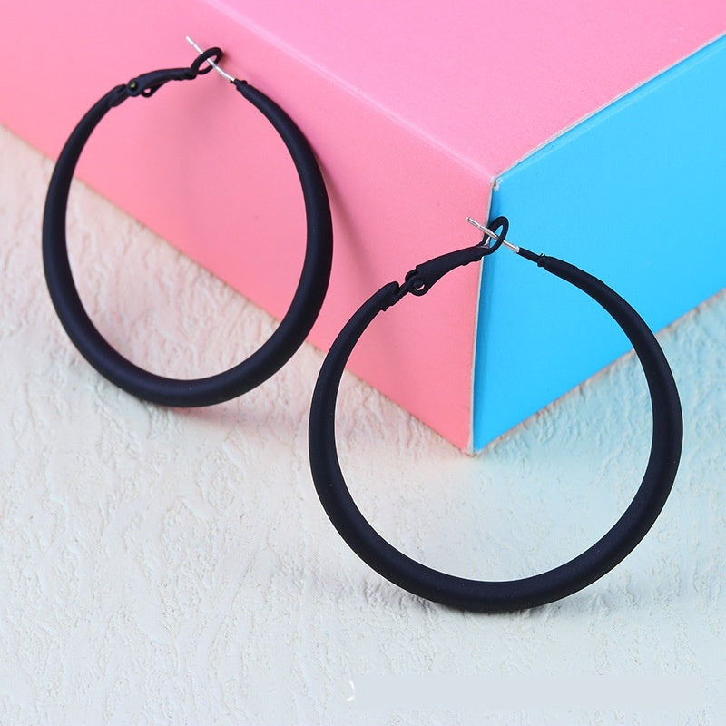 Alloy Color Paint Simple Geometric Eardrop Earring Candy Color