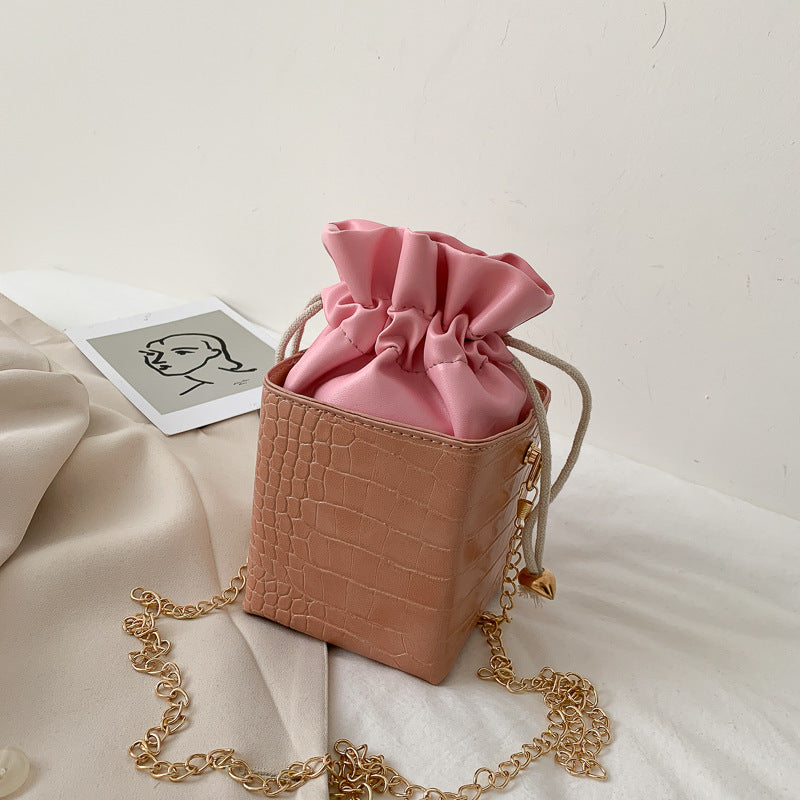 All-match pattern chain crossbody bag