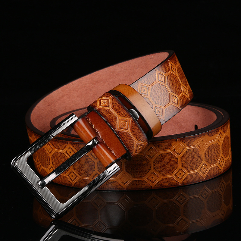 New leather belt for men, European and American style belt