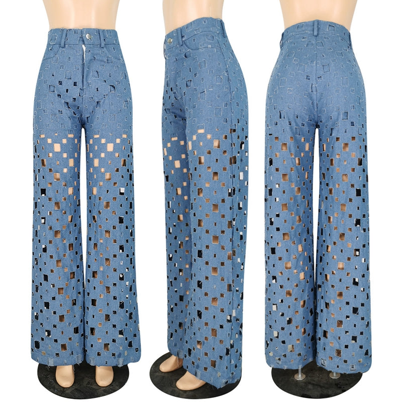 Ripped denim pants (Pantalons jeans déchirés)
