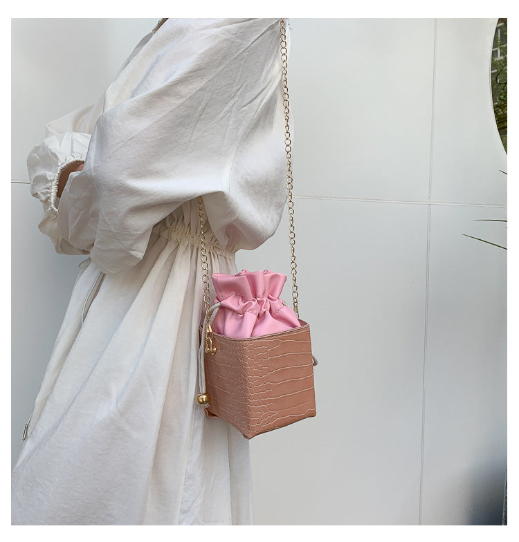 All-match pattern chain crossbody bag