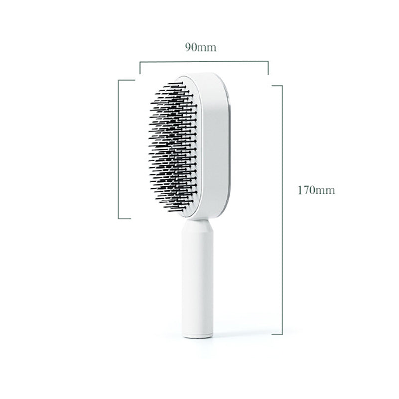 Self-Cleaning Hair Brush Self Cleaning Hair Brush For Women Massage Scalp Promote Blood Circulation Anti Hair Loss