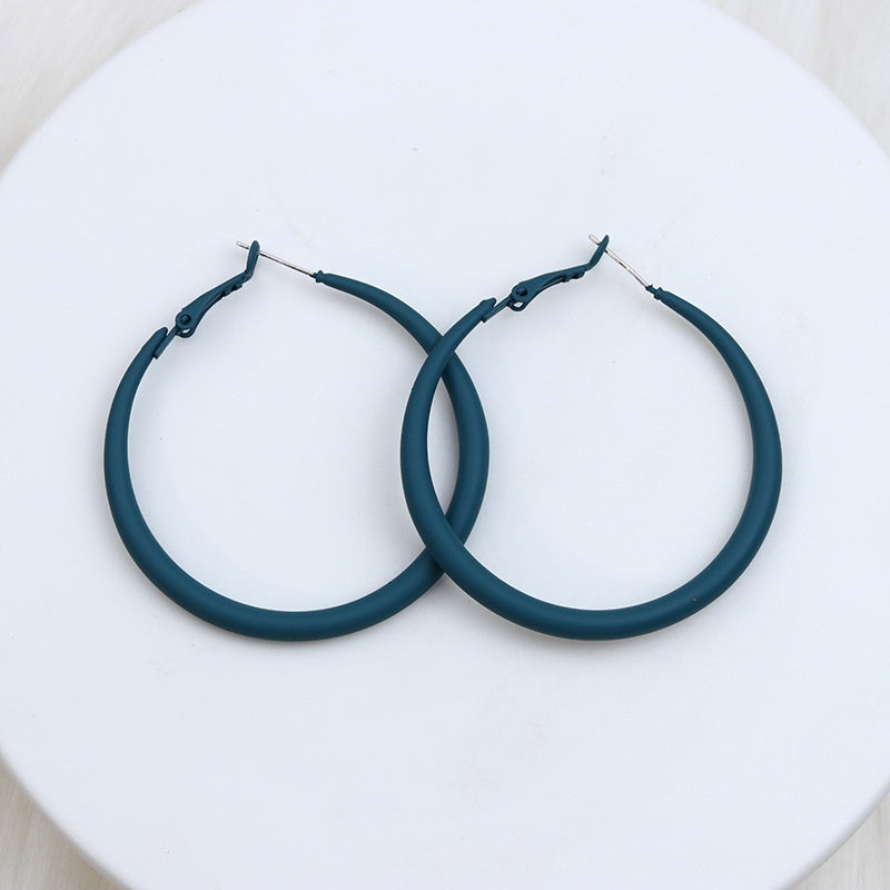 Alloy Color Paint Simple Geometric Eardrop Earring Candy Color