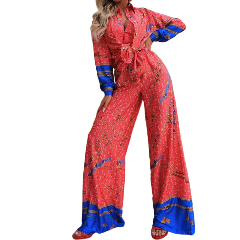 Long-sleeved shirt Two-piece set