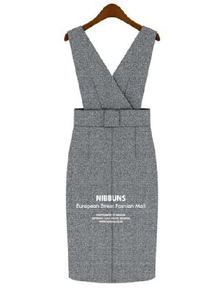 ZARA COLLECTION New Korean Slim Women Spring Sleeveless Woolen Dress Strap Skirt Woolen Vest Vest Skirt