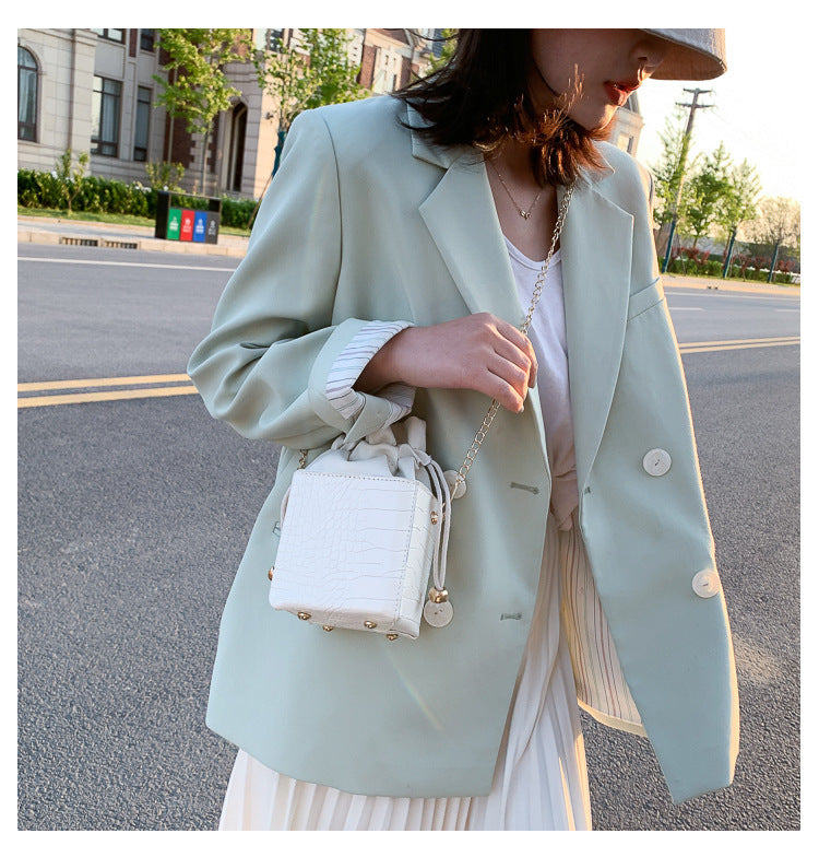 All-match pattern chain crossbody bag