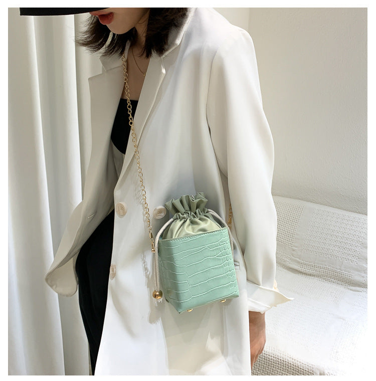 All-match pattern chain crossbody bag