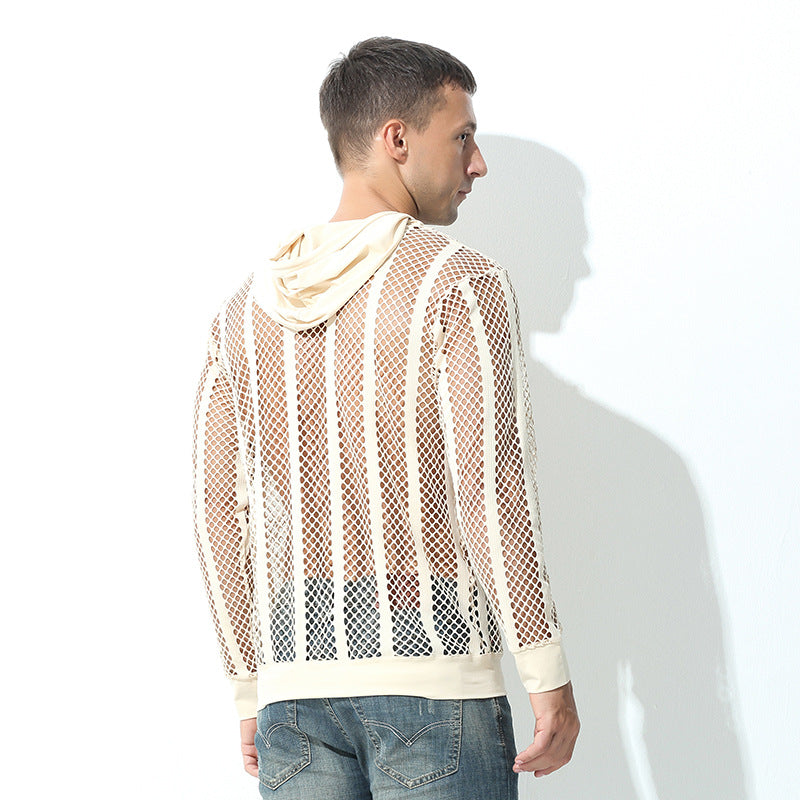Men's solid color long sleeve sweater