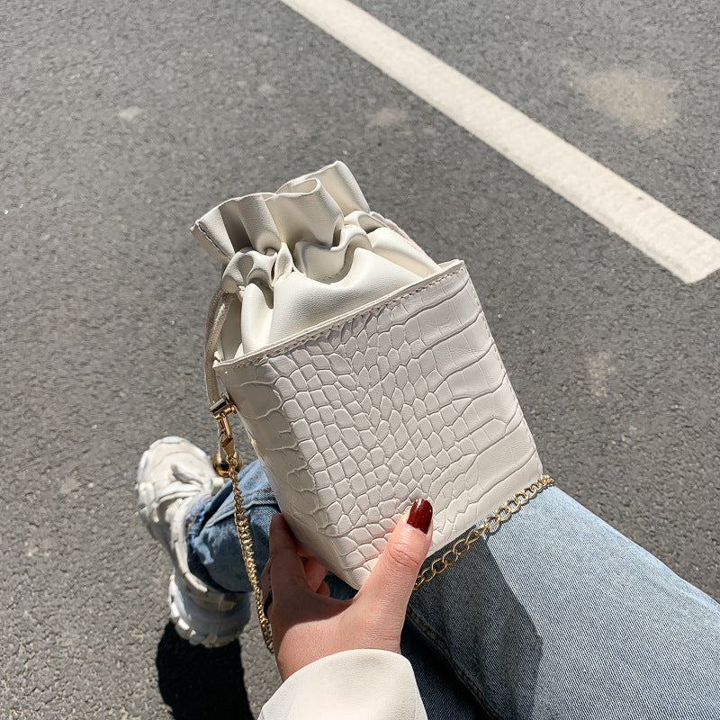 All-match pattern chain crossbody bag