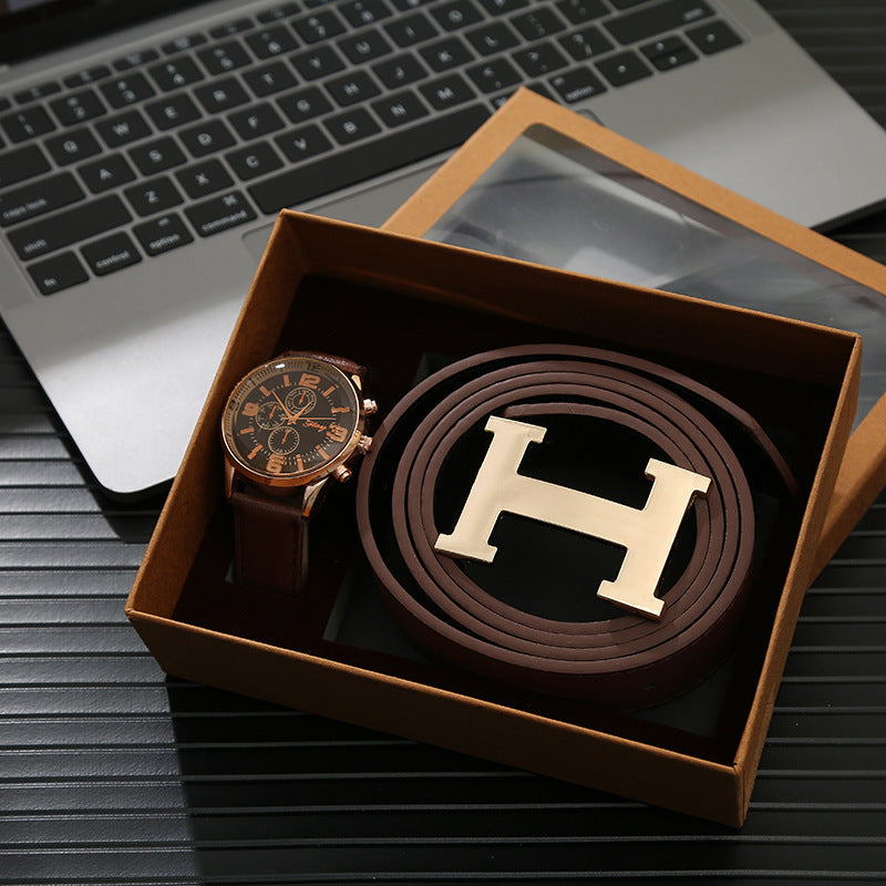 Fashion wallet watch set belt set box