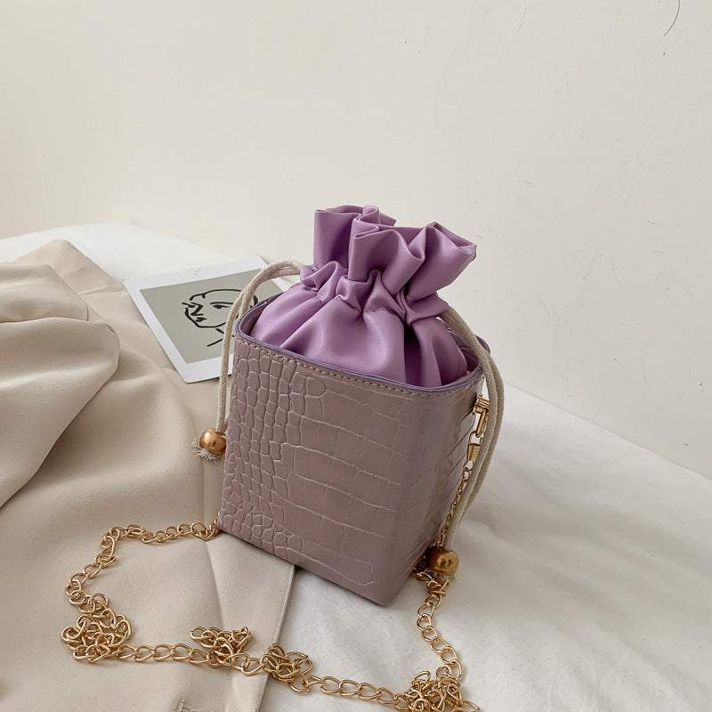 All-match pattern chain crossbody bag