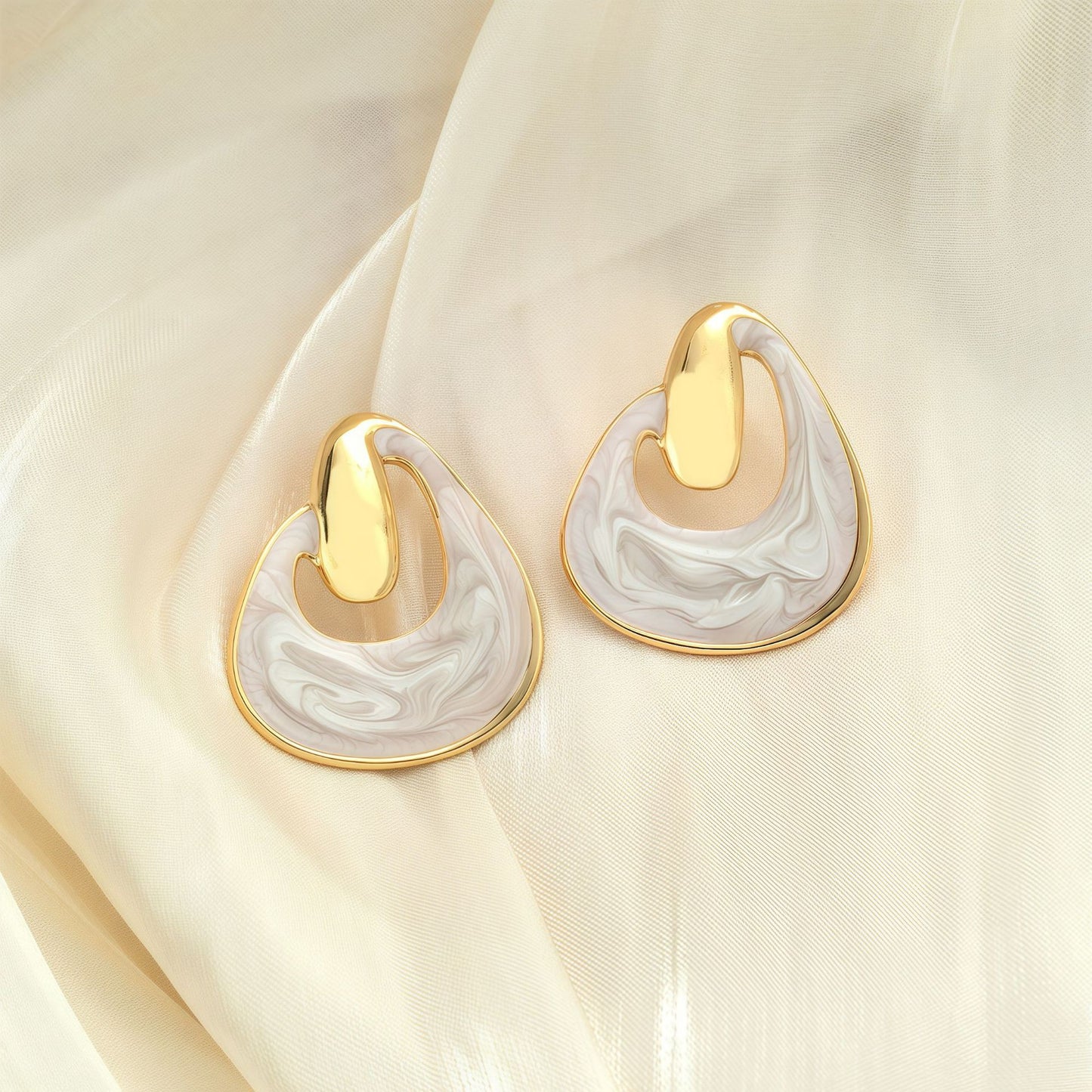 Retro Stainless Steel Color-Lasting Earrings For Women