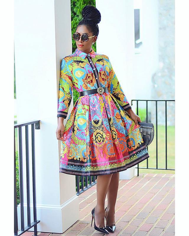 Women's digital print dress