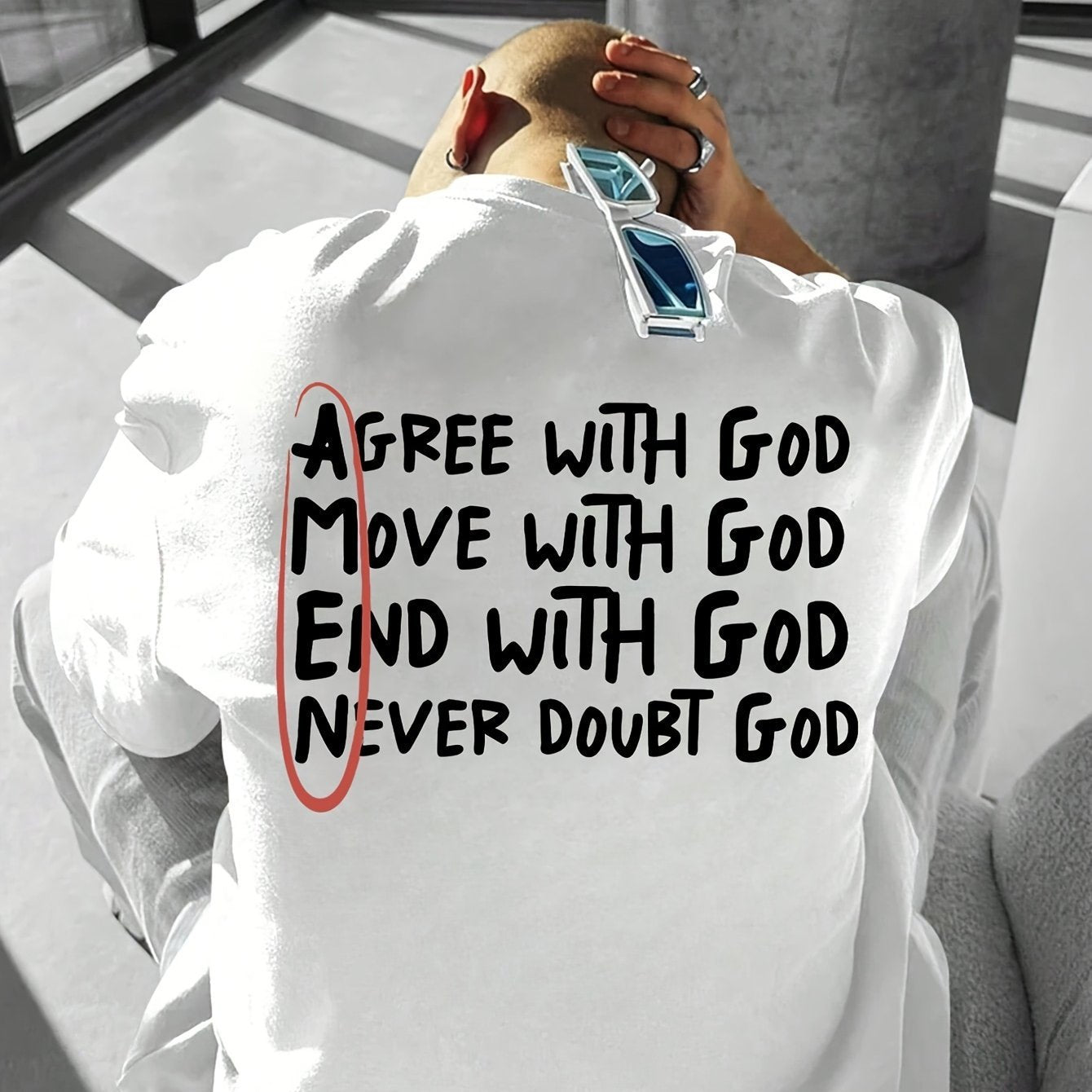 Simple Casual Men's Letter Short Sleeve T-shirt