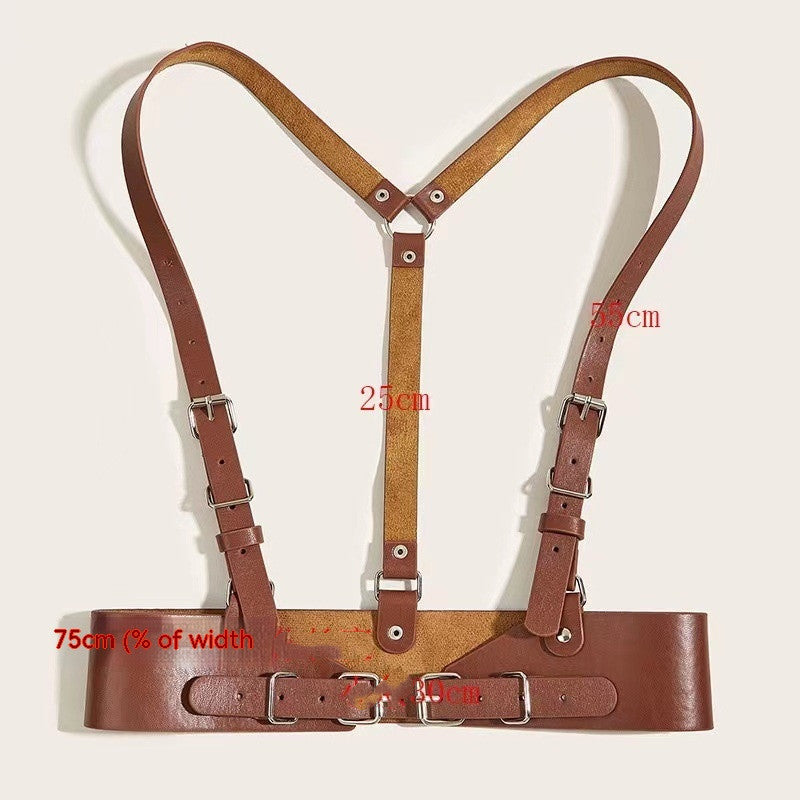 Women's Punk Suspenders With Skirt Girdle Belt