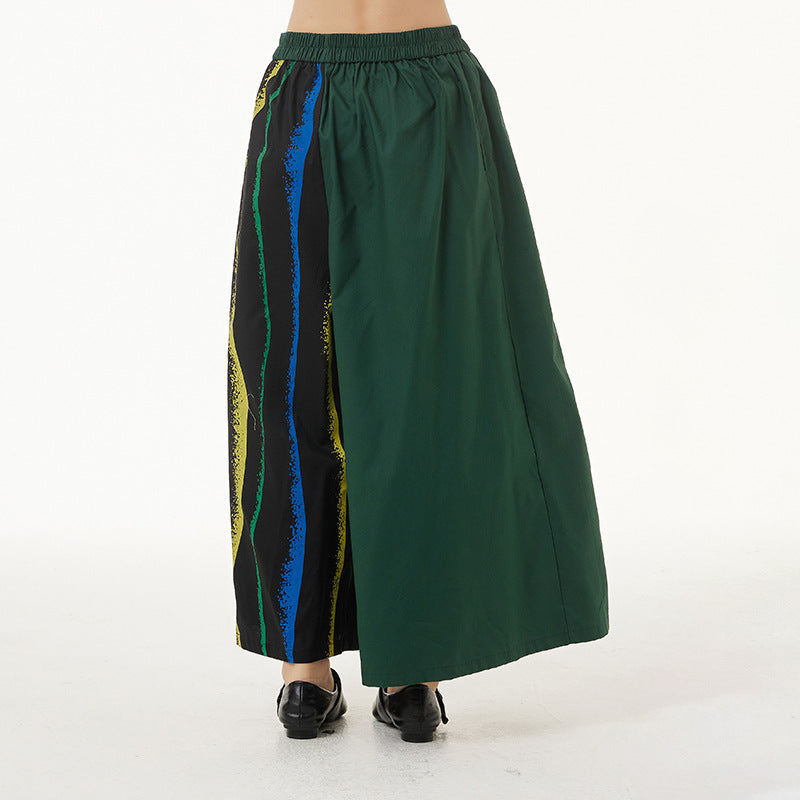 ZARA COLLETION Plus Size Women's Color Striped Printed Pants