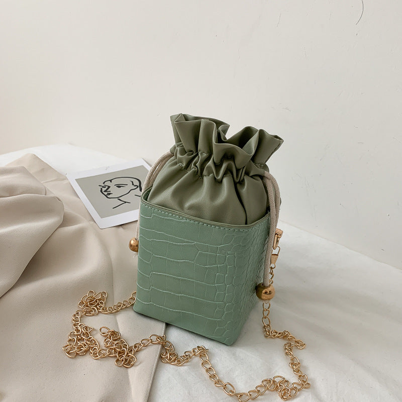 All-match pattern chain crossbody bag