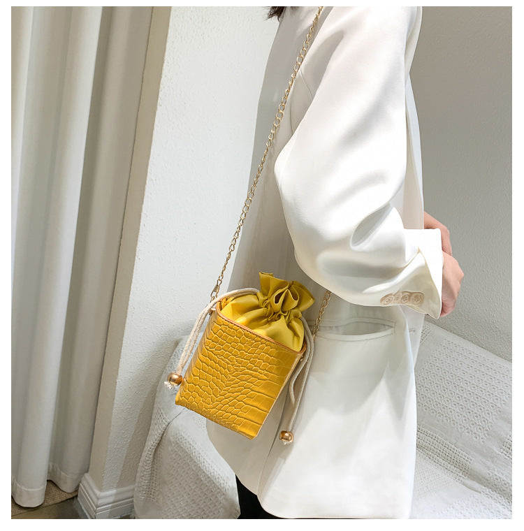 All-match pattern chain crossbody bag