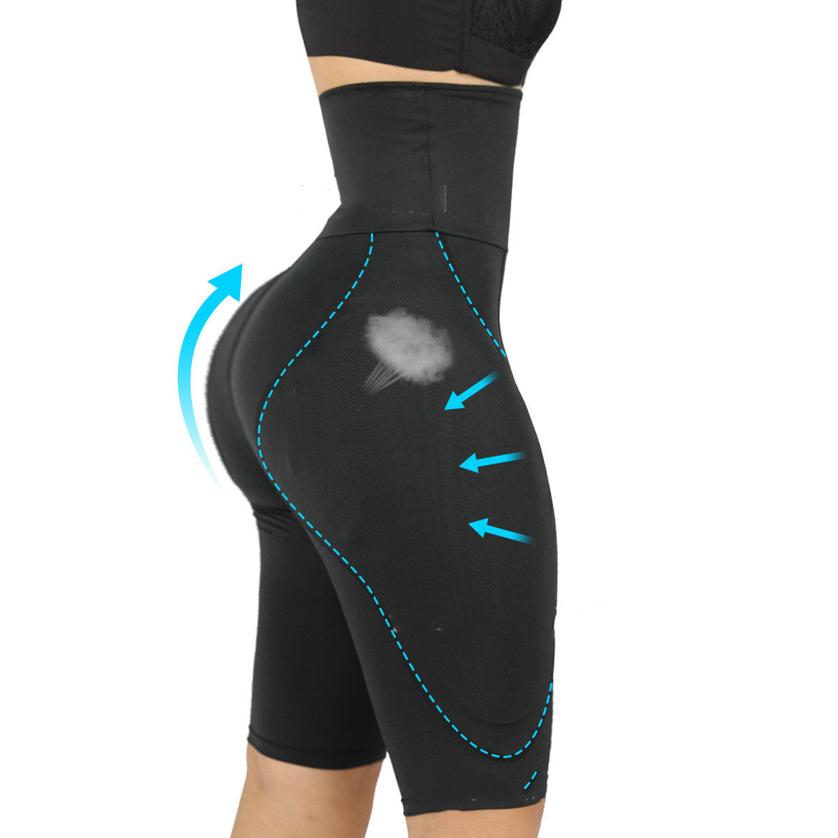 High-waisted pants for fat buttocks