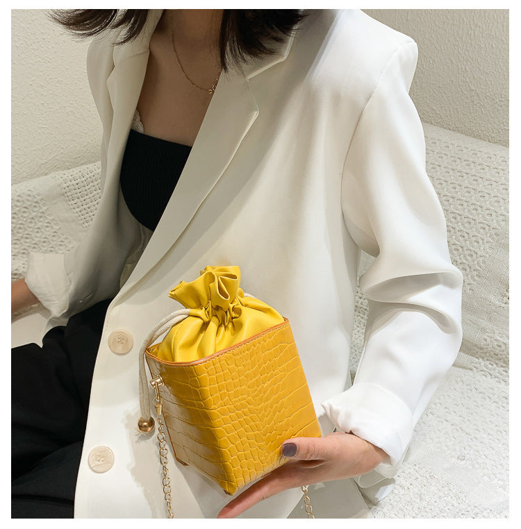 All-match pattern chain crossbody bag