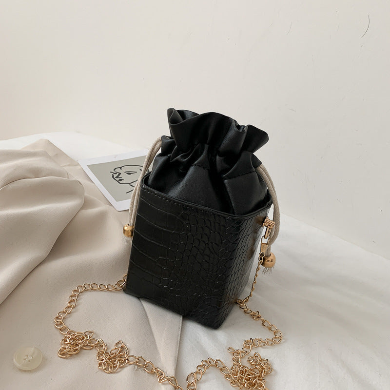 All-match pattern chain crossbody bag