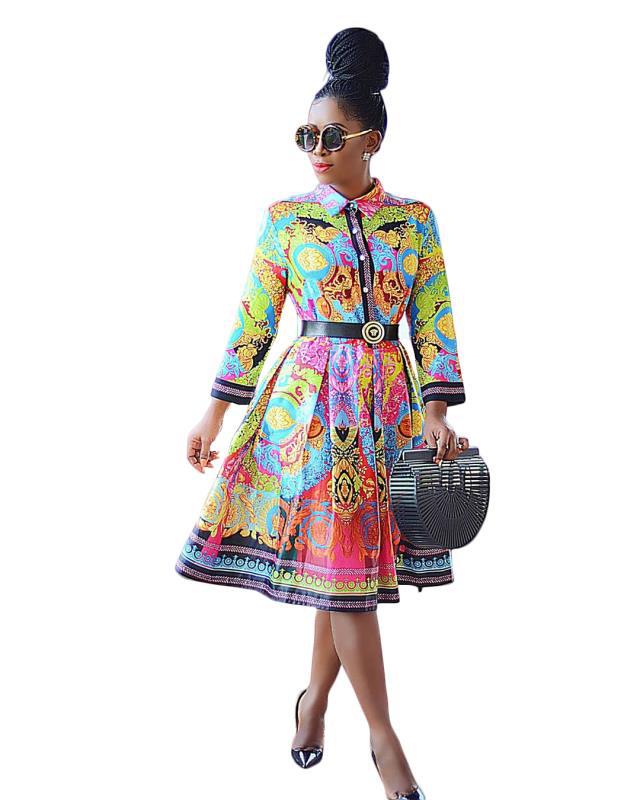Women's digital print dress