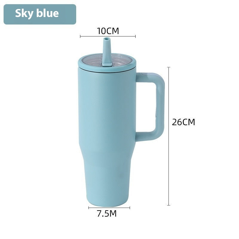Car Portable Leak-proof Silicone Folding Cup With Straw