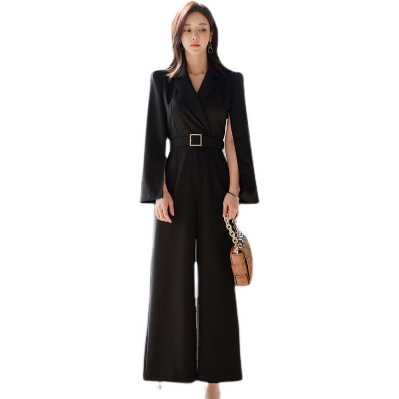 Fashion Ragged Sleeve Split Jumpsuit For Women