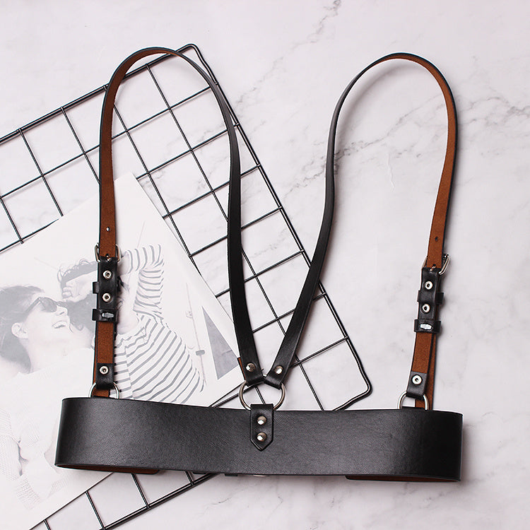 Decoration, Suspender Belt, Wide Belt, Dress All-match, Suspender-style Waist Belt