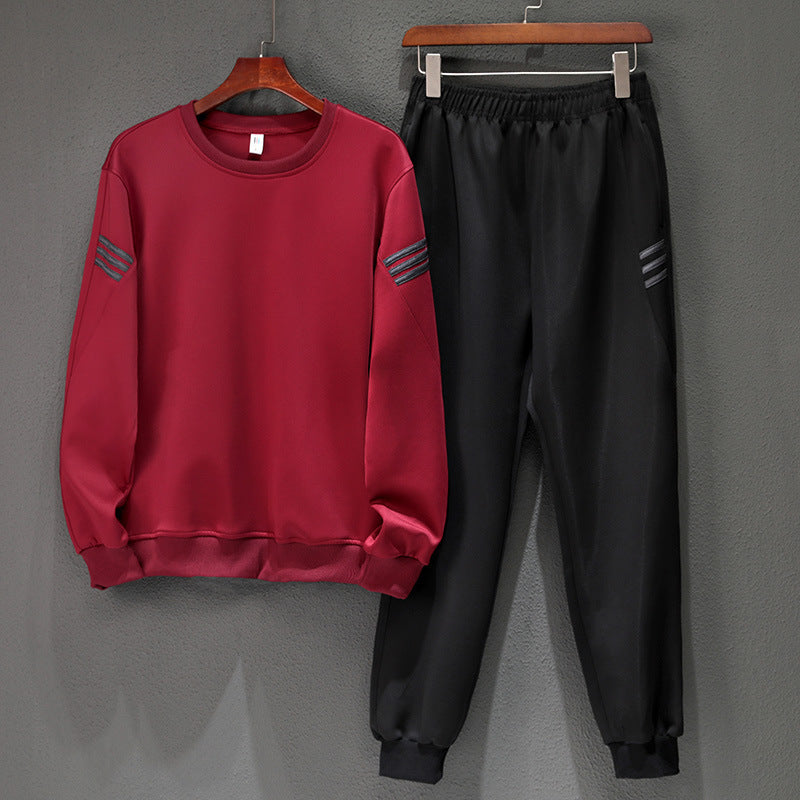 Casual Sports Suit Spring And Autumn Plus Size Long-sleeved Sweater Two-piece Suit