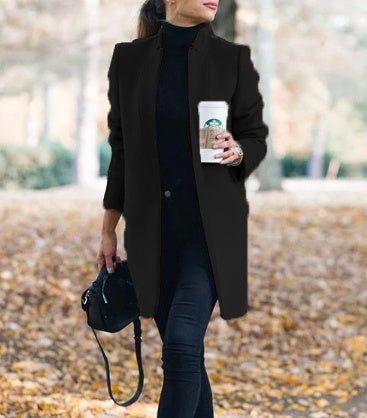 ZARA COLLECTION Long Wool Coat Warm Elegant Winter Coat Female Plus Size