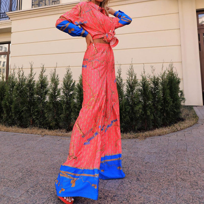 Long-sleeved shirt Two-piece set
