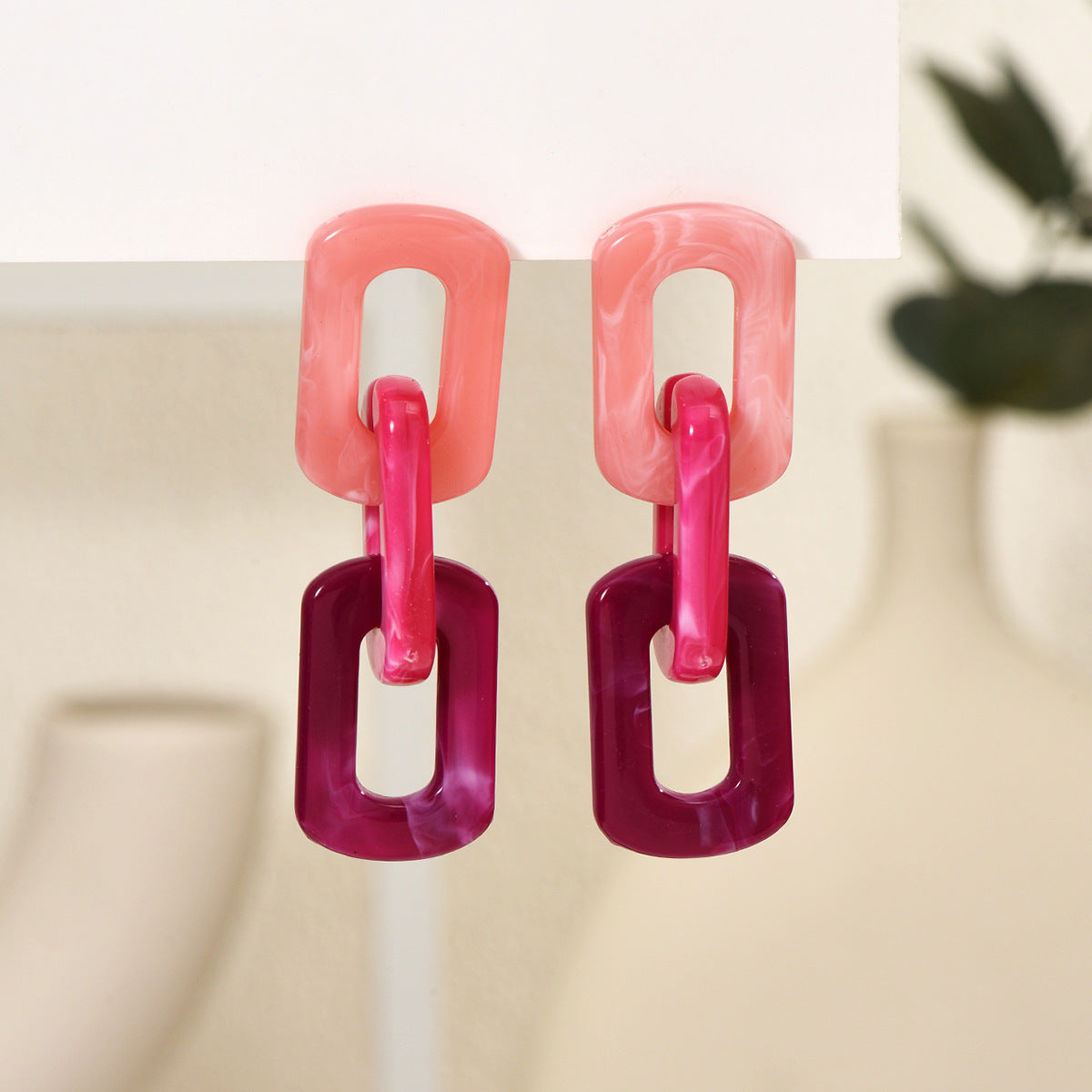 Candy Color Graceful Personality Acrylic Earrings