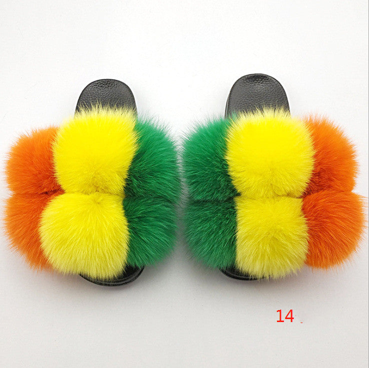 Fox and raccoon fur nails SHOES
