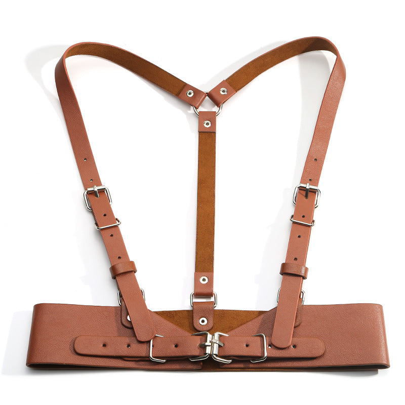 Women's Punk Suspenders With Skirt Girdle Belt