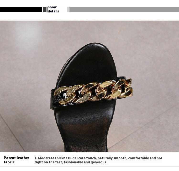 Chunky Heel Sandals Platform Non-slip Platform Sexy Buckle Shoes