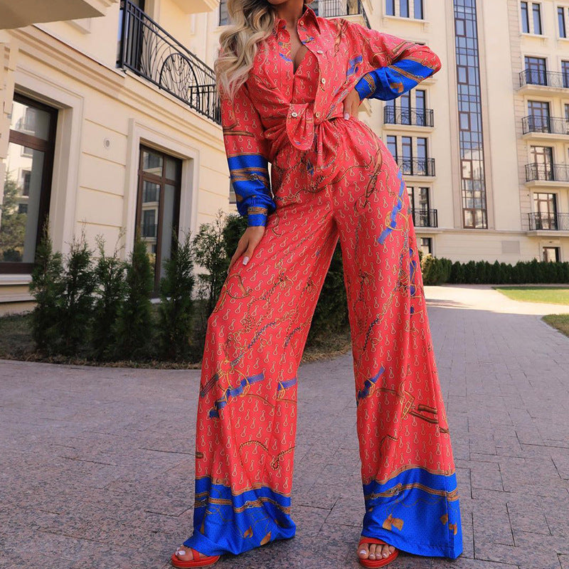 Long-sleeved shirt Two-piece set