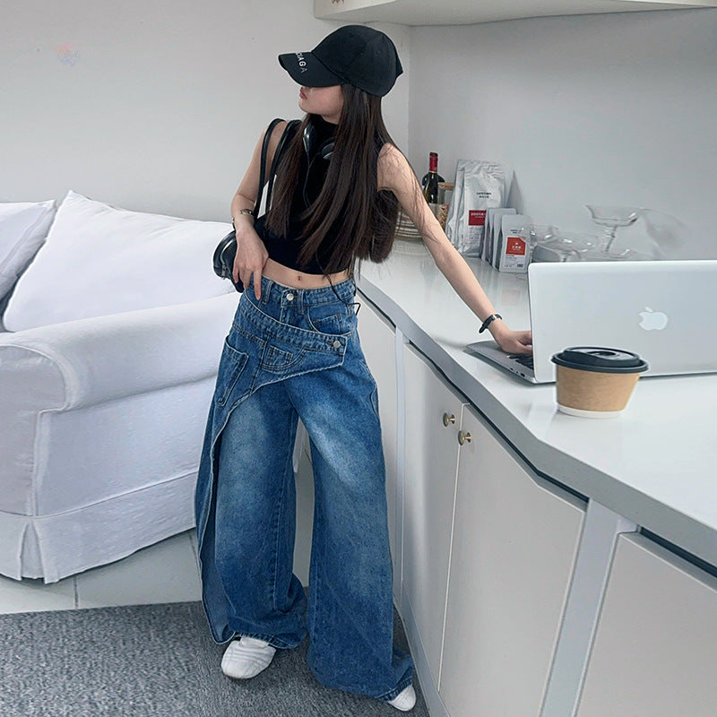 ZARA COLLECTION Summer Vest Jeans Loose Straight Wide Leg Pants