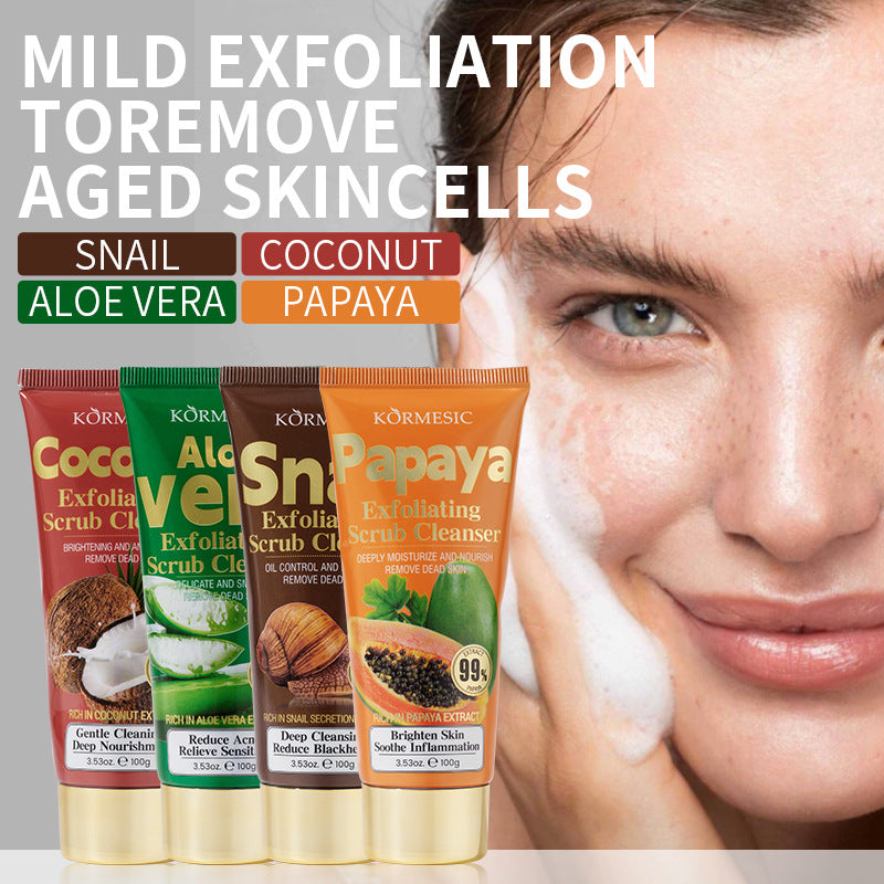 Aloe Verra, Papaya, Coconut and Snail Cleanser English Plant Frosted Facial Cleanser