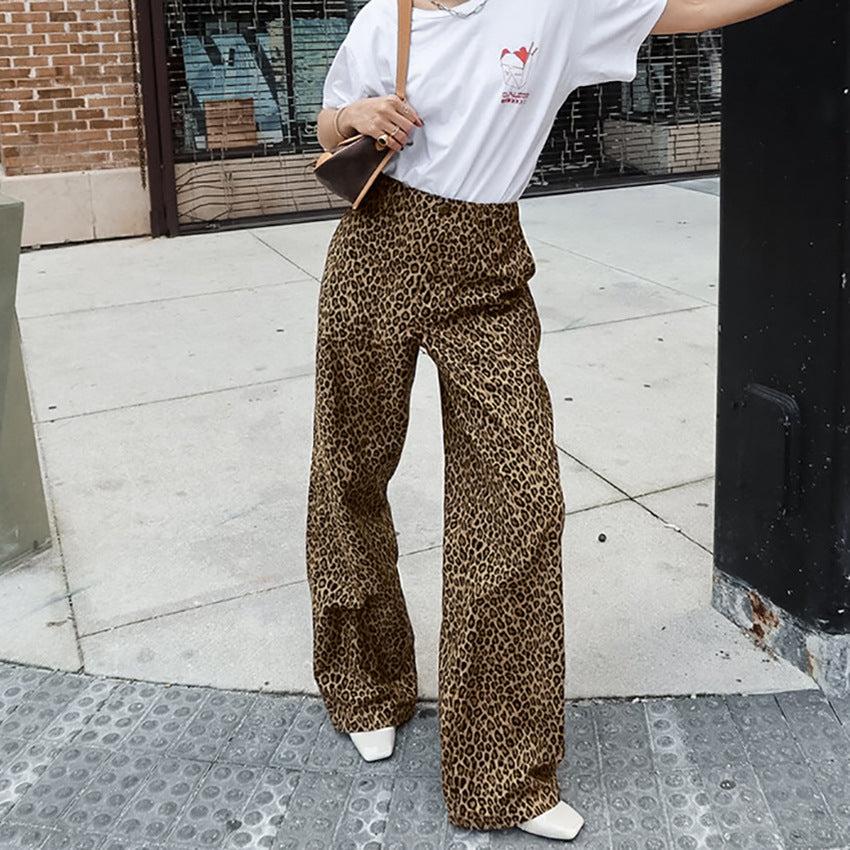 ZARA COLLECTION Fashion High Waist Wide Leg Trousers