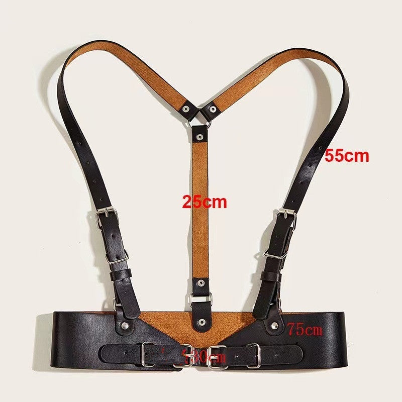 Women's Punk Suspenders With Skirt Girdle Belt