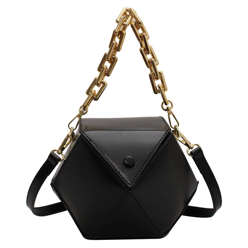 Niche Crossbody Korean Style One-shoulder Women's Fashion Three-dimensional Diamond-shaped Chain Handbag