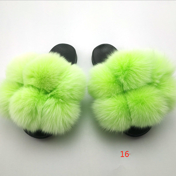 Fox and raccoon fur nails SHOES