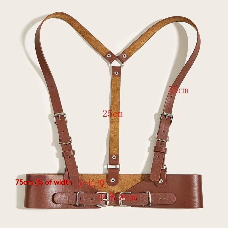 Women's Punk Suspenders With Skirt Girdle Belt